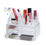 استند لوازم آرایش مدل Cosmetic همراه با 20 عدد دستمال مرطوب پاک کننده آرایش